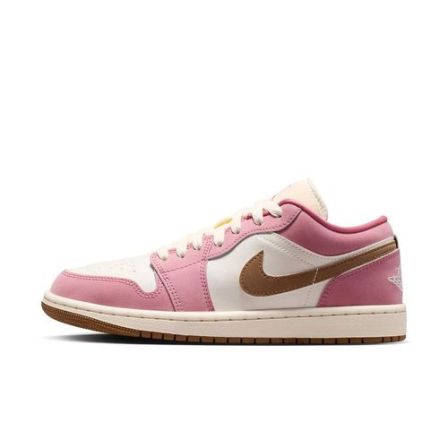 NIKE/耐克官方正品 AJ1 低帮粉白运动休闲板鞋 DC0774-609