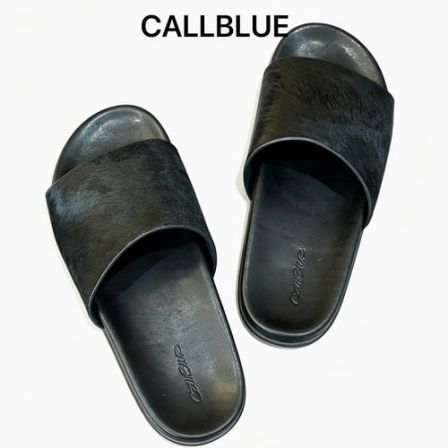 CALLBLUE『马毛穆勒』足弓支撑透气松弛防滑发泡轻质一字半托拖鞋