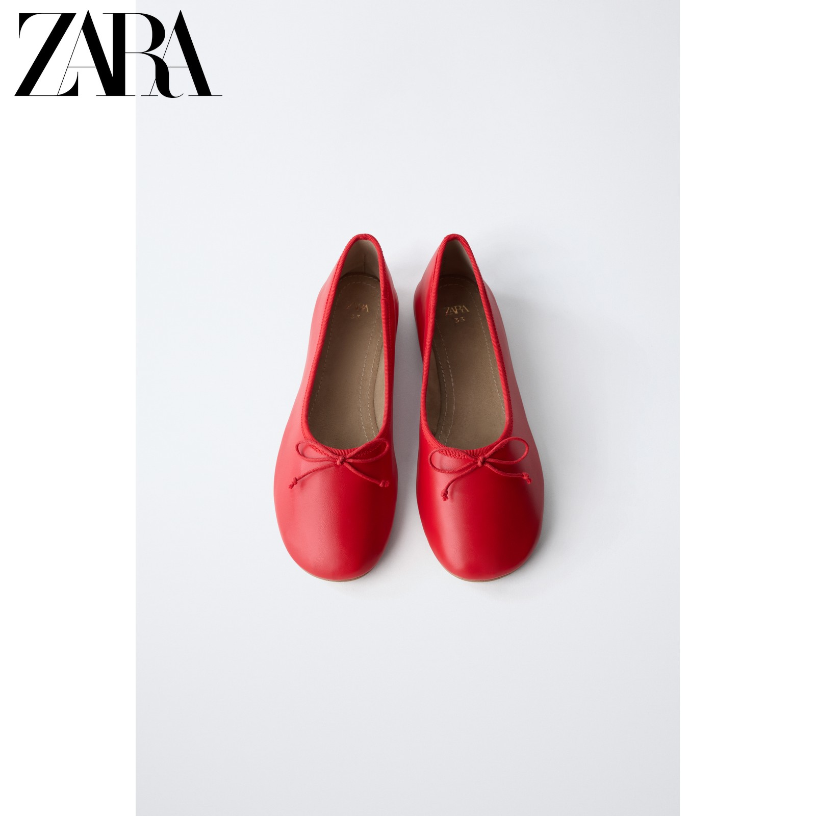 ZARA2026早秋新品 童鞋女童 蝴蝶结饰舒适芭蕾鞋 2547830 600主图