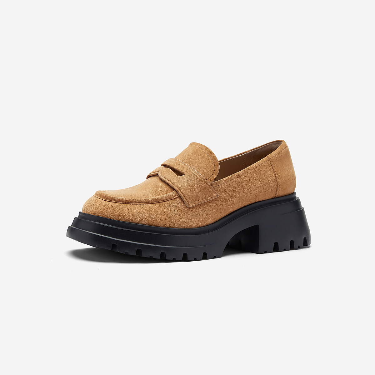 Nine West/玖熙英伦风厚底乐福鞋女学院风百搭复古一脚蹬增高单鞋主图