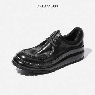DREAMBOX钧博vibram耐磨高档轻奢男鞋马皮休闲皮鞋厚底个性老爹鞋主图