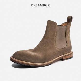 DREAMBOX钧博男士靴子德国进口反绒皮切尔西靴秋冬新款皮靴主图