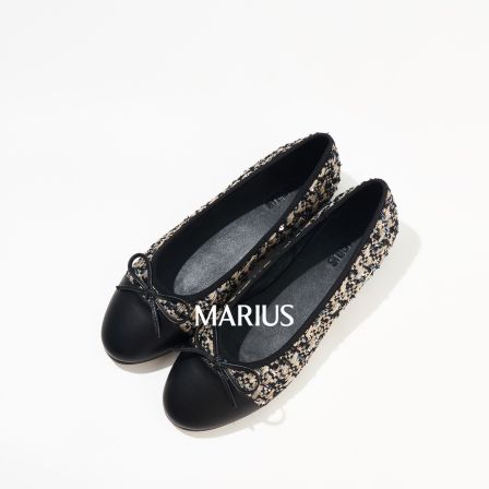 MARIUS| "摩登夜宴"编织粗花呢时髦通勤小香风芭蕾鞋单鞋女