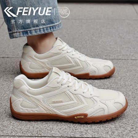 feiyue/飞跃网面德训鞋男鞋2026秋冬新款透气小白鞋薄底休闲鞋子
