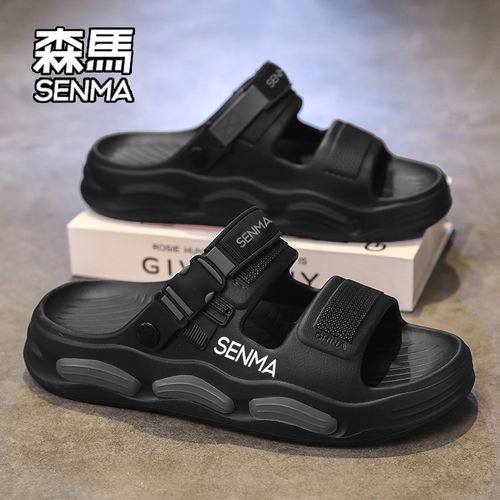 SENMA/森马凉鞋男夏季外穿防滑踩屎感厚底户外穿两用运动沙滩拖鞋主图