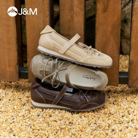 J&M/快乐玛丽复古透气舒适百搭浅口软底休闲玛丽珍单鞋98866W