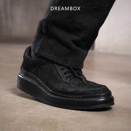DREAMBOX钧博马反绒透气舒适时尚休闲鞋厚底防滑耐磨男士老爹鞋
