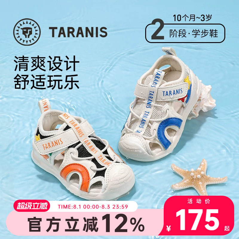 泰兰尼斯夏季新款包头防踢儿童运动凉鞋防滑软底透气男宝宝机能鞋主图