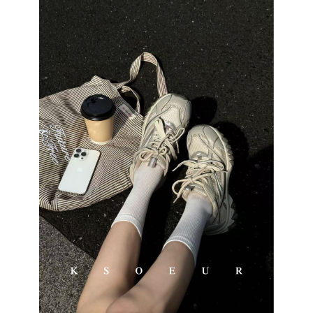 K姐KSOEUR 流星爆闪老爹鞋 流线型闪钻百搭透气休闲女鞋