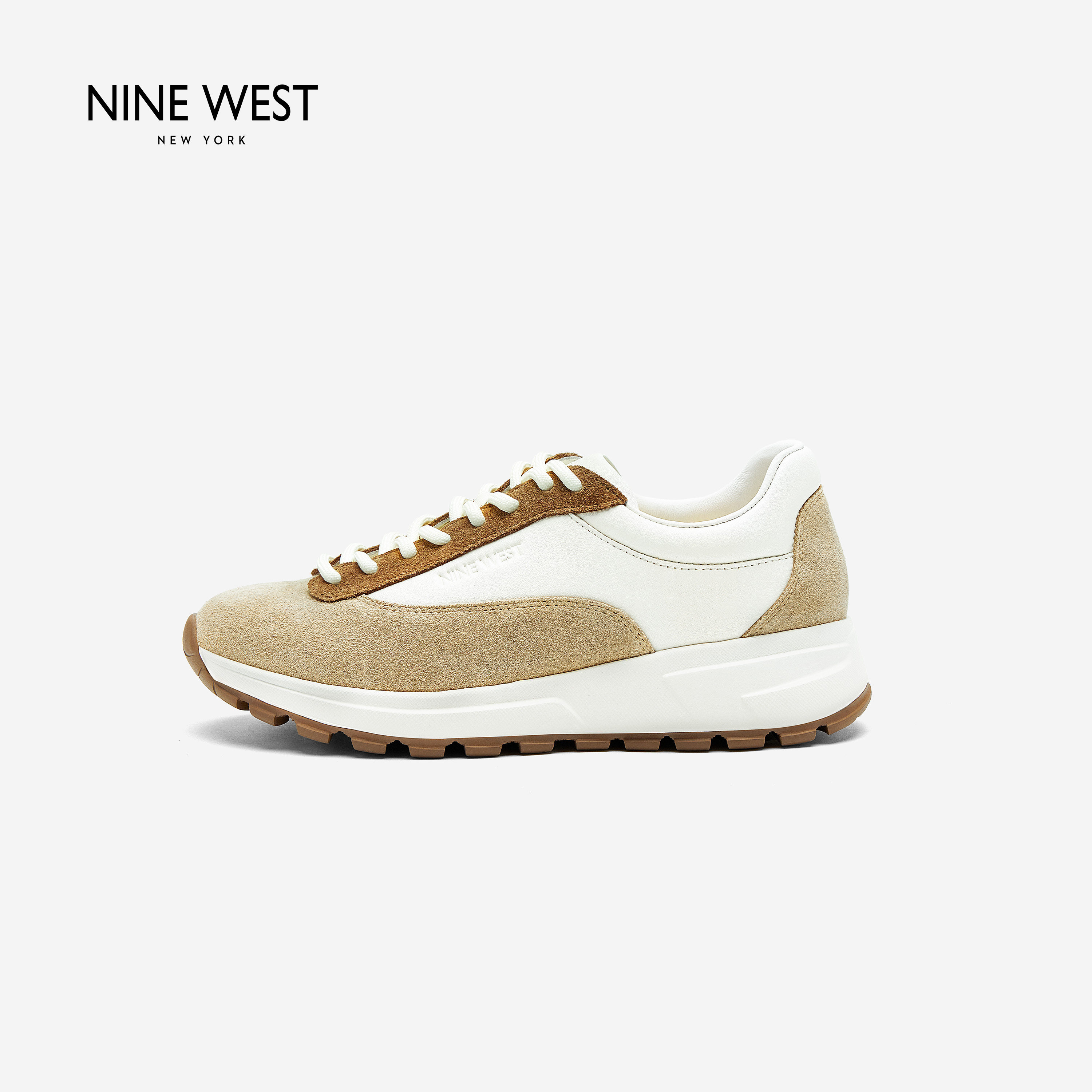 Nine West/玖熙休闲风内增高厚底运动鞋女时尚百搭阿甘鞋轻便潮鞋主图