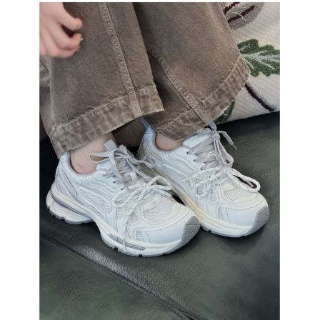 【跟高5cm】2026年春季新款潮流网面做旧老爹鞋女厚底休闲鞋8798
