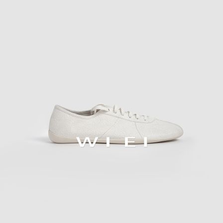 《WI EI》复古压纹羊皮百搭平底系带休闲德训鞋 W26111302
