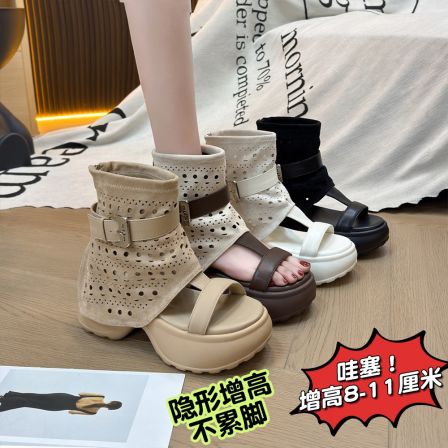 IG/IG现货增高8/11CM2026夏时尚百搭凉鞋爆款潮流女鞋60858