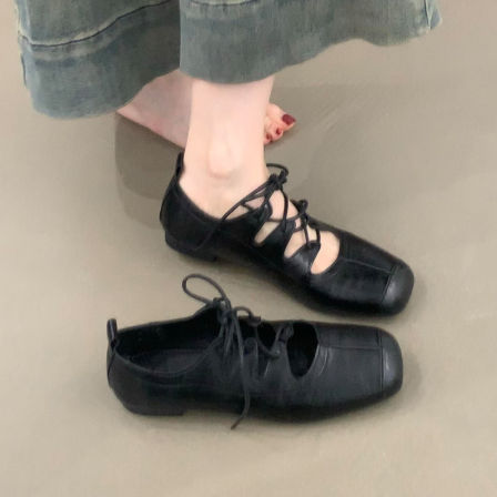羊皮版~法式芭蕾风文艺复古休闲时尚舒适玛丽珍鞋女低跟浅口单鞋