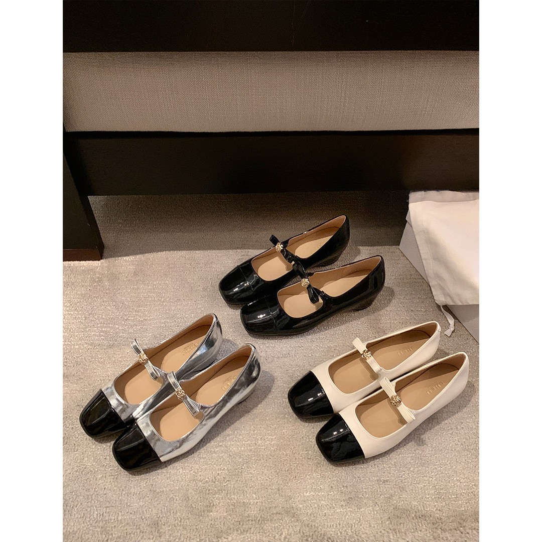 【苏茵茵】山茶花女孩~内增高蝴蝶结一字带单鞋女玛丽珍鞋E6201039主图