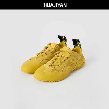华吉言【配饰系列】牛皮牛反绒面羊皮里弹力绳带设计复古德训鞋
