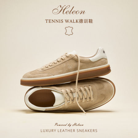 【小牛反绒】HELEON LP德训鞋 26新款秋季老钱风手工全皮休闲板鞋