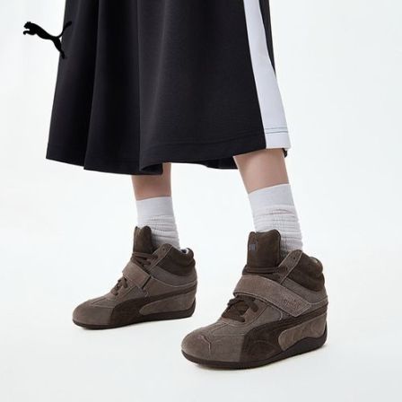 PUMA彪马女子美拉德廓形中帮隐形增高轻奢赛车风T头薄底鞋 407878