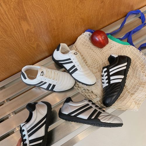 拼色条纹德训鞋女2026夏季新款百搭软底轻便运动休闲板鞋德训女鞋主图