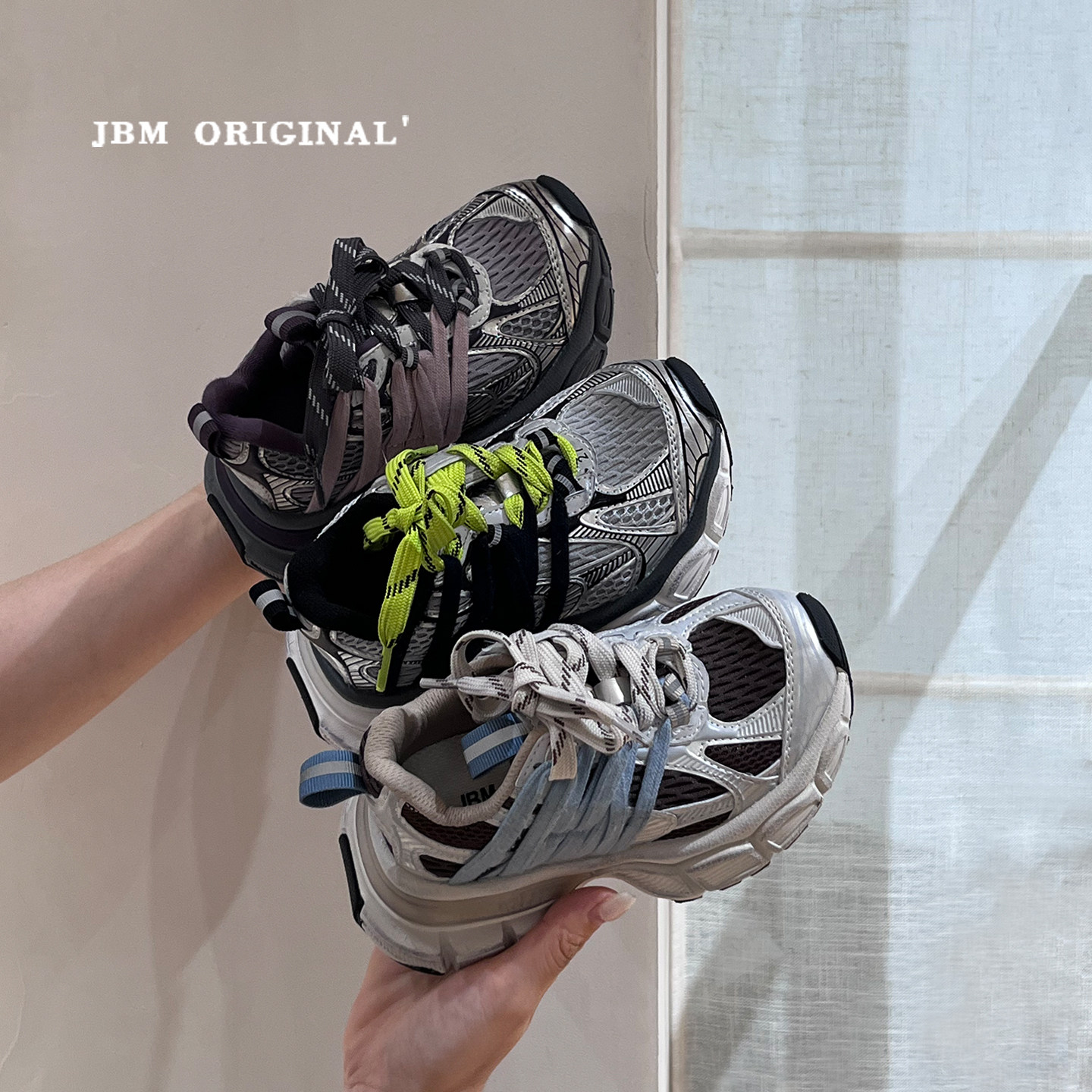 JBM 2026秋新品儿童复古做旧老爹鞋男女童轻便百搭运动鞋跑步鞋主图