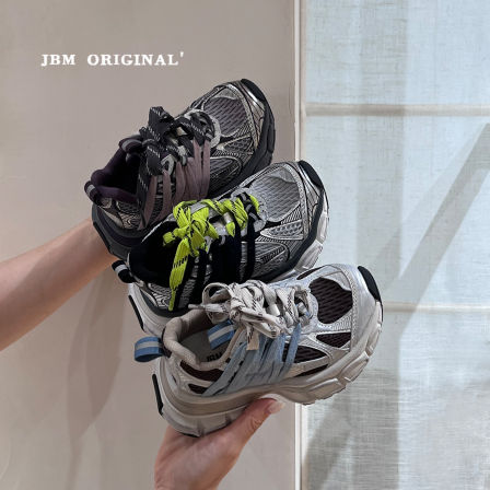 JBM 2026秋新品儿童复古做旧老爹鞋男女童轻便百搭运动鞋跑步鞋