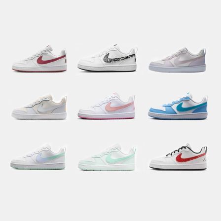【耐克/NIKE】夏季新款COURT撞色日常百搭休闲鞋(GS)运动鞋板鞋 