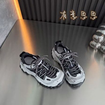 有意思思女鞋“山地老爹”户外登山机能运动网面百搭显脚小老爹鞋