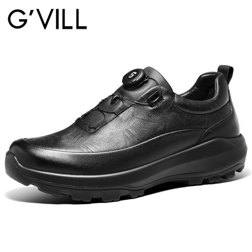 G'VILL/贵之步男士皮鞋舒适百搭真皮防滑黑色时尚运动商务休闲鞋主图