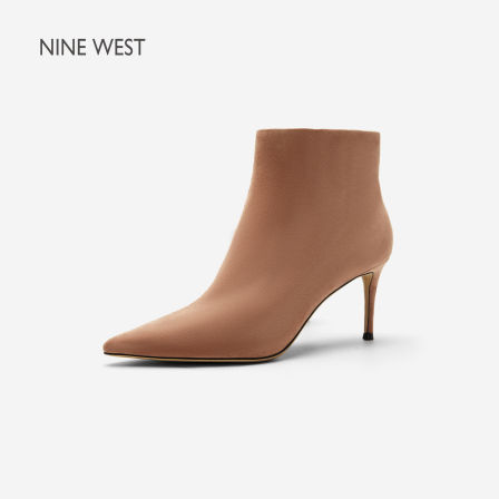 Nine West/玖熙新款2026秋冬瘦瘦靴女尖头细高跟短靴通勤显瘦踝靴