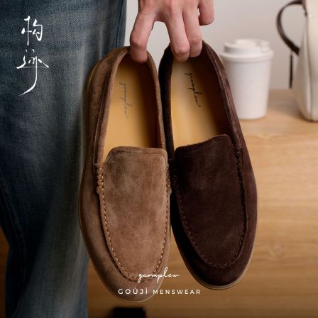 GGG/构迹男装【手作牛皮】乐福鞋 男士商务休闲意式老钱一脚蹬