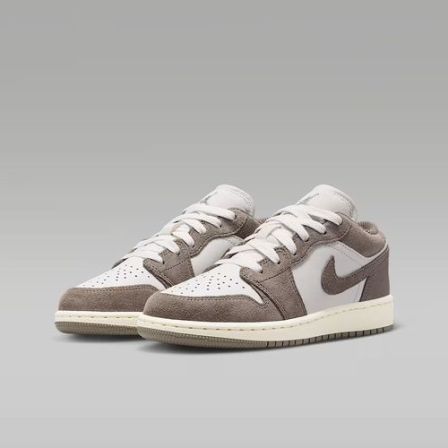 NIKE/耐克官方正品AJ1 GS女款摩卡低帮运动鞋燕麦格雷553560-026