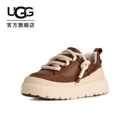 UGG秋季男女同款舒适时尚潮流轻便厚底经典系带运动休闲鞋1170910