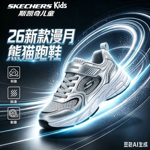 26秋双网顶配第三代【漫跃熊猫跑鞋-双减震气垫】斯凯奇官方男女童主图