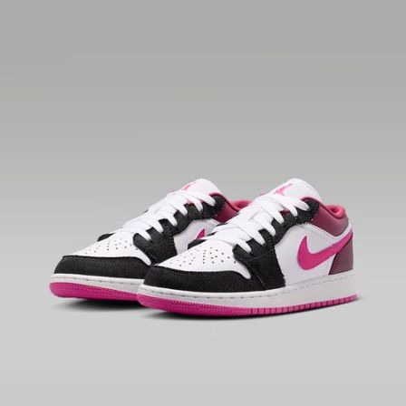 NIKE/耐克正品女鞋 AJ1 SE GS姹紫嫣红低帮时尚休闲鞋 IO2067-001