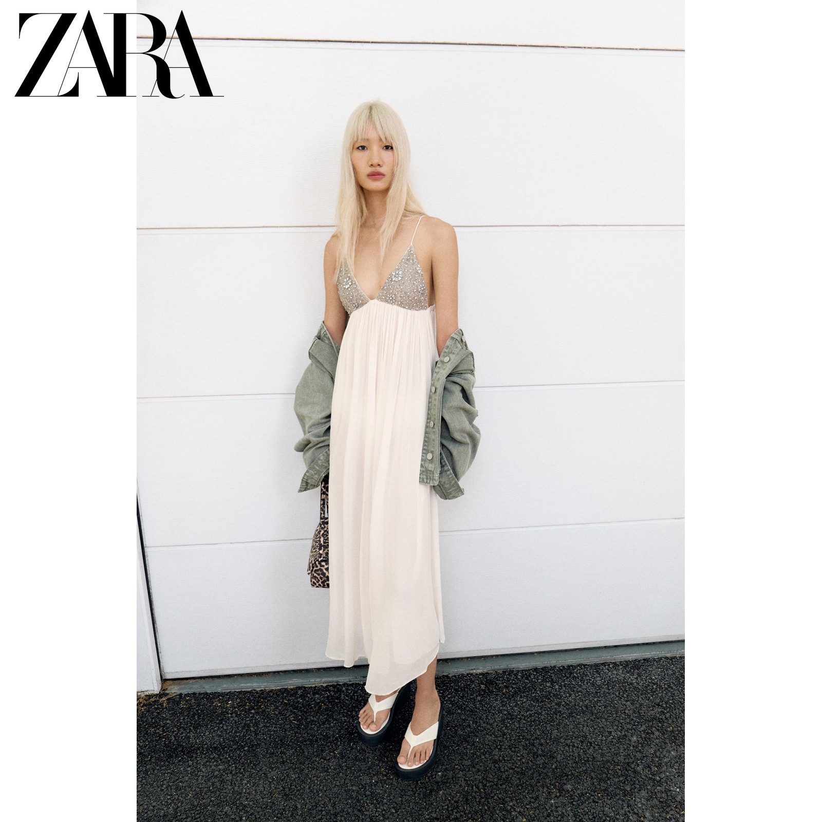 ZARA2026夏季新品 女鞋 撞色圆头吊带夹脚宽厚底凉鞋 5518810 202主图