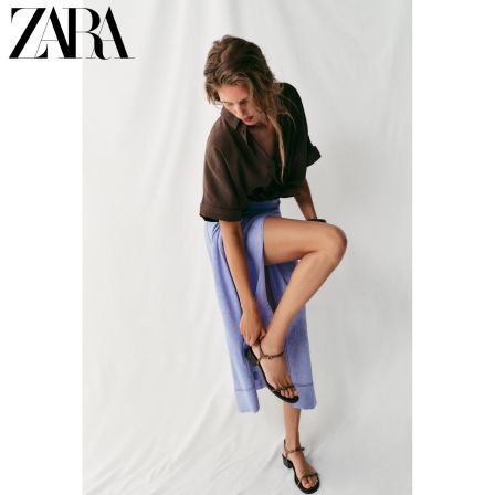 ZARA2026夏季新品 女鞋 缉线细节饰圆头高粗跟凉鞋 2314810 105