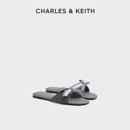 CHARLES&KEITH26秋季新款CK1-70381252时尚平底条纹蝴蝶结凉拖鞋