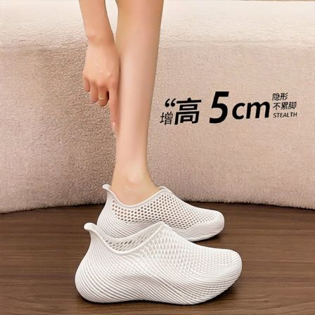 3D打印洞洞鞋女款夏季镂空透气防滑防臭防水沙滩溯溪凉鞋女士网鞋