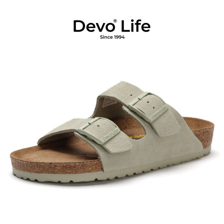 Devo/的沃沙滩休闲平底凉拖