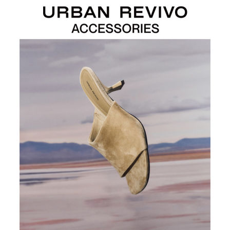 URBAN REVIVO2026秋季新款女士PU皮露趾高跟拖鞋UAWS60078