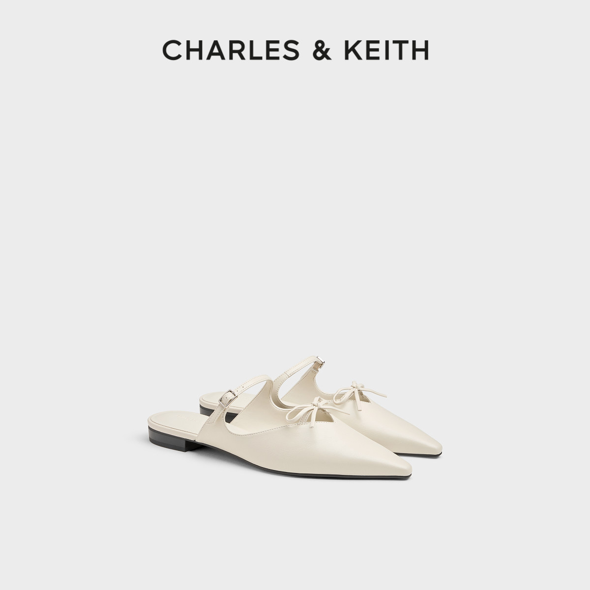 CHARLES＆KEITH尖头平底穆勒凉拖主图