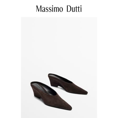 Massimo Dutti女鞋 2026早秋新款 复古棕色尖头真皮露跟坡跟高跟鞋 11404850700