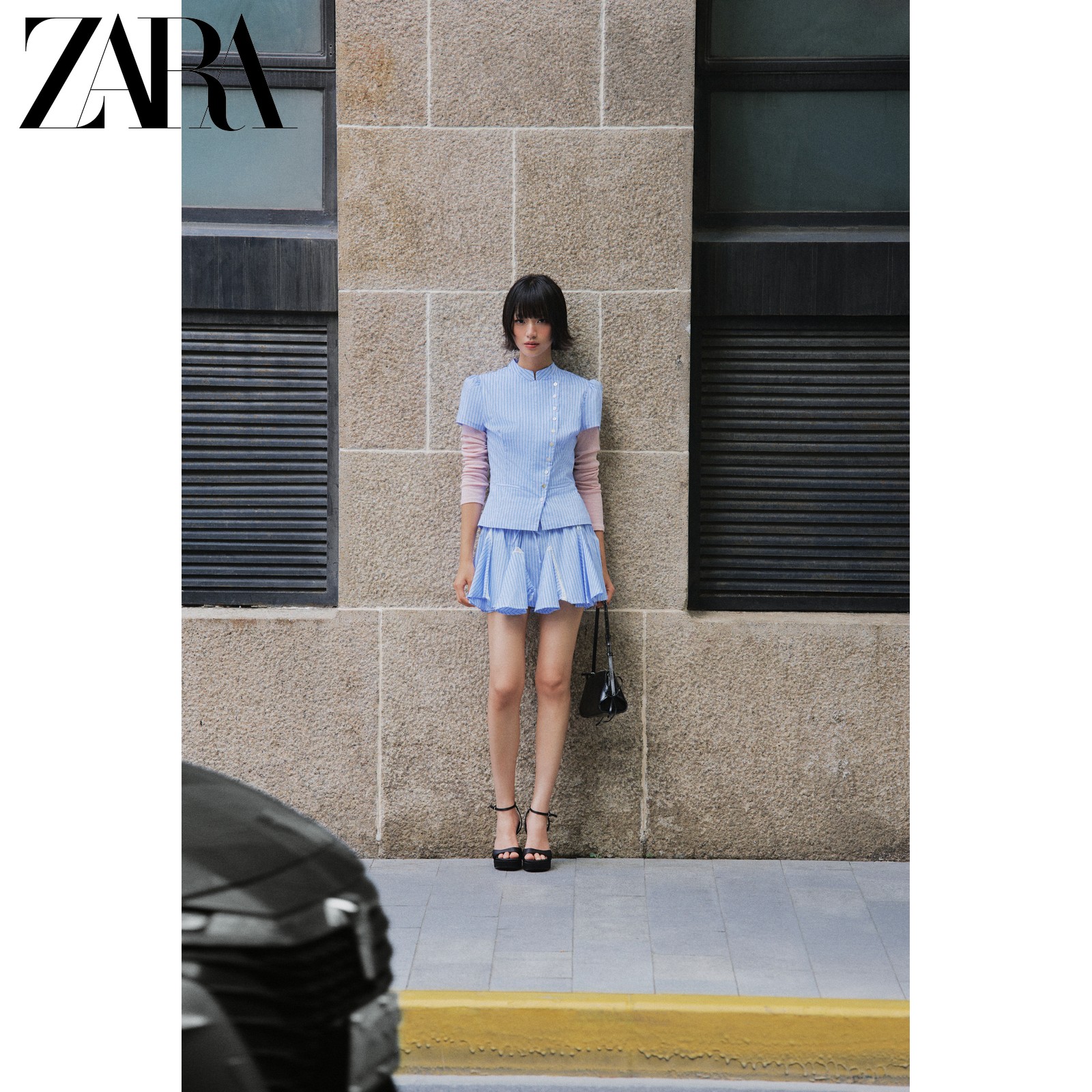 ZARA2026早秋新品 女鞋 轻奢风丝缎质感效果厚底凉鞋 3301810 800主图