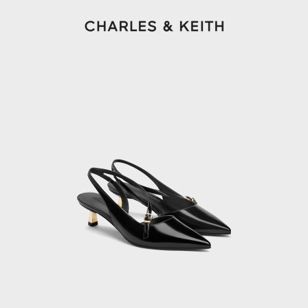 CHARLES&KEITH26秋新款CK1-61720272时尚尖头气质通勤高跟鞋凉鞋