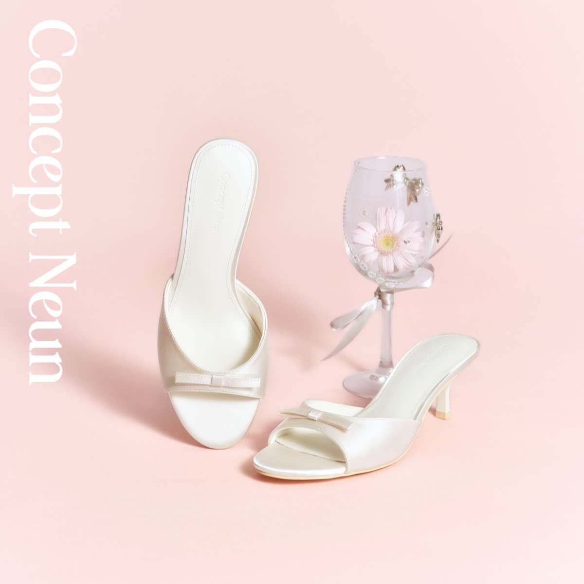 【孟子义同款】Concept Neun Dream Girl蝴蝶结小猫跟圆头凉鞋主图