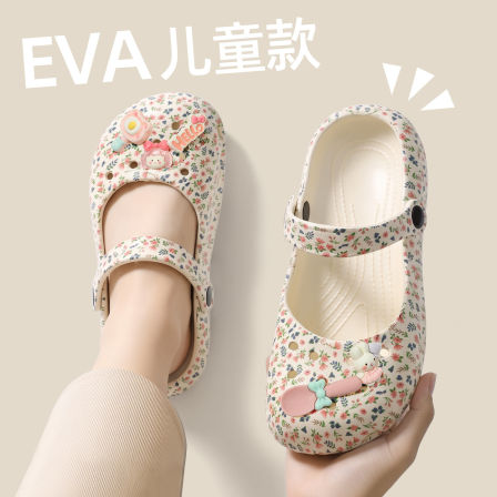 玛丽珍儿童洞洞鞋2026新款芭蕾一脚蹬女童外穿凉拖鞋eva防滑防臭