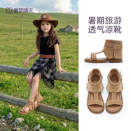 童梦晴天儿童凉夏鞋洋气女童凉鞋巨好看夏季2026新款女宝凉靴精致