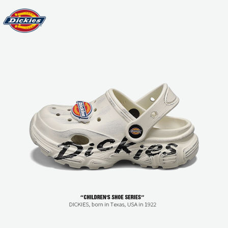 Dickies儿童洞洞鞋夏季防滑朔溪沙滩鞋户外男童一脚蹬包头凉拖鞋