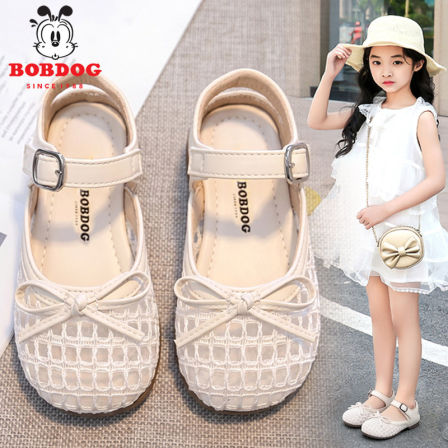 巴布豆儿童凉鞋女孩公主鞋2026新款夏季时尚女童防滑沙滩凉拖软底