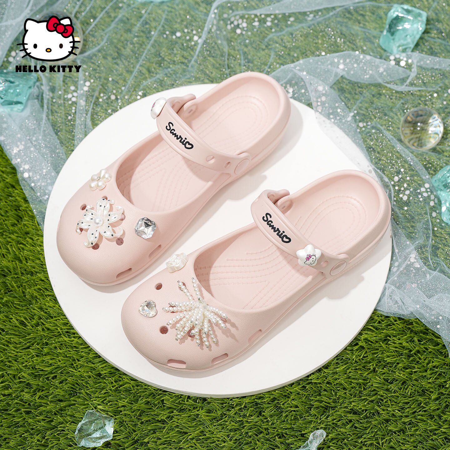 hellokitty女鞋粉色百搭玛丽珍鞋夏季新款仙女鞋女童凉拖鞋青少年主图